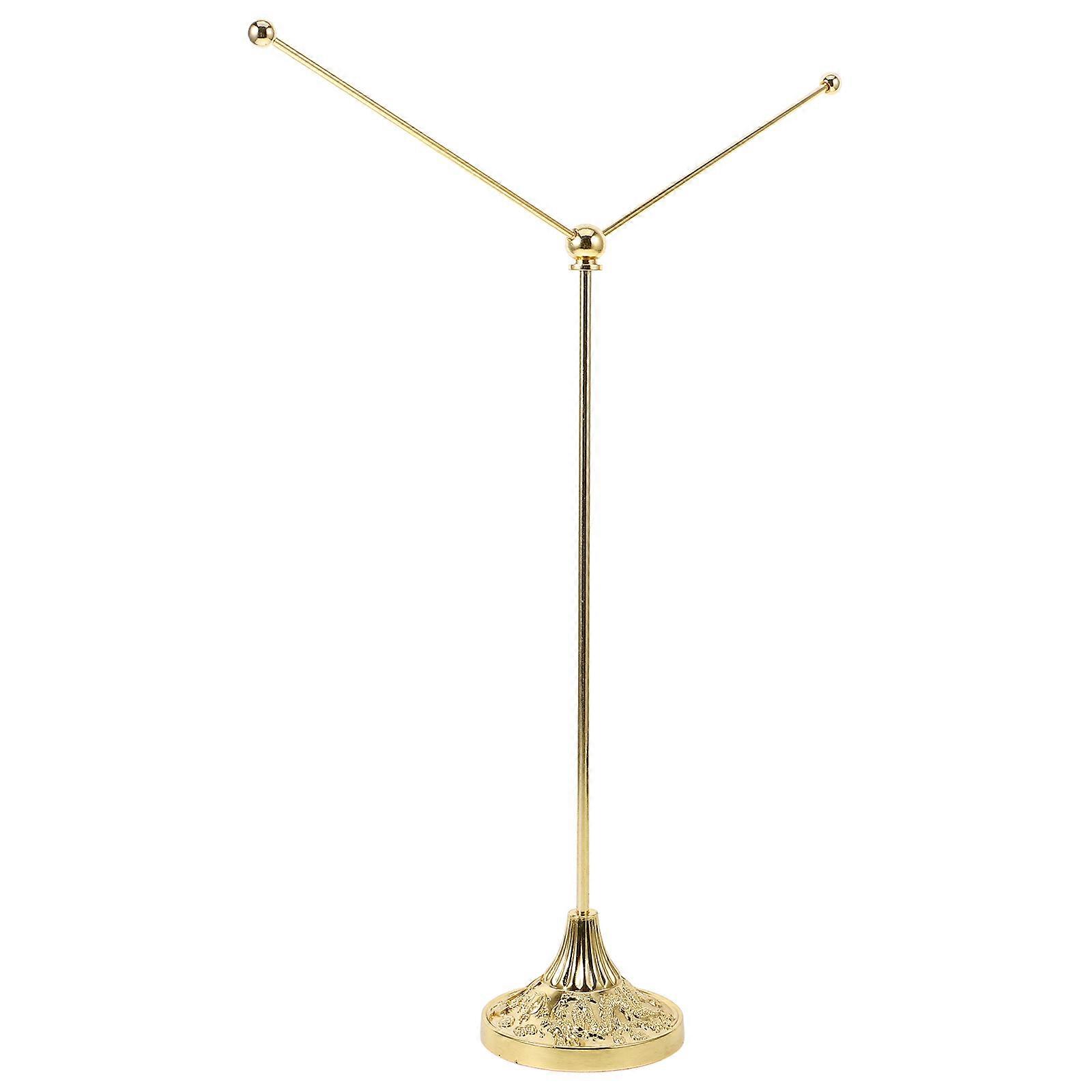 Metal Flag Pole with Base Desk Flag Holder for Home 4Pcs Golden