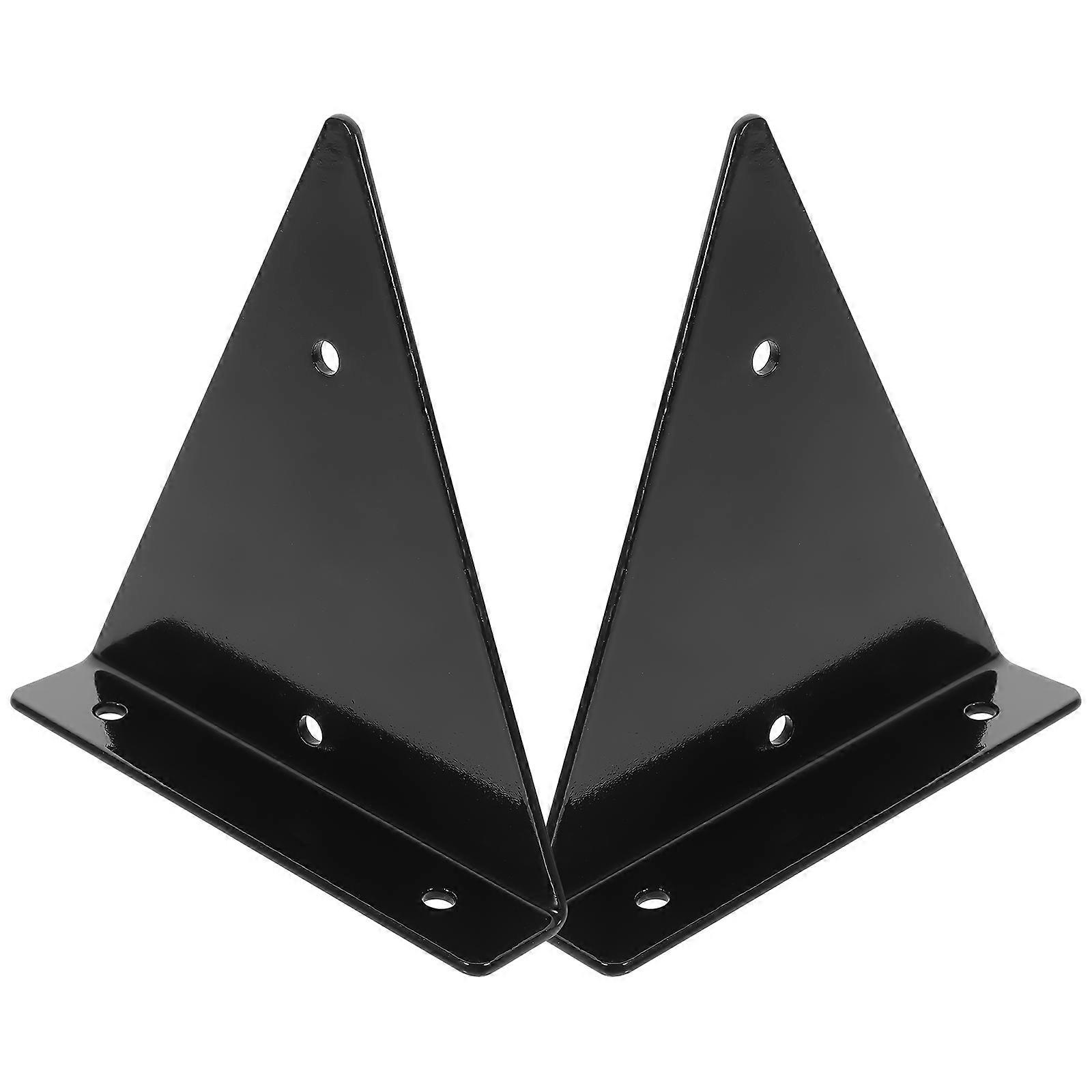 Wall Mount Shelf Brackets Iron Floating Shelf Bracket Black 4Sets