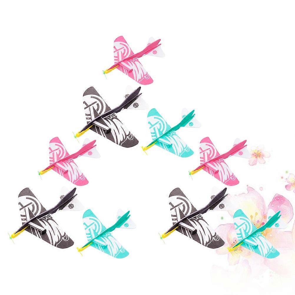 Educational Plane Toy 9Pcs Foam Airplane Model for Kids Playing Gift