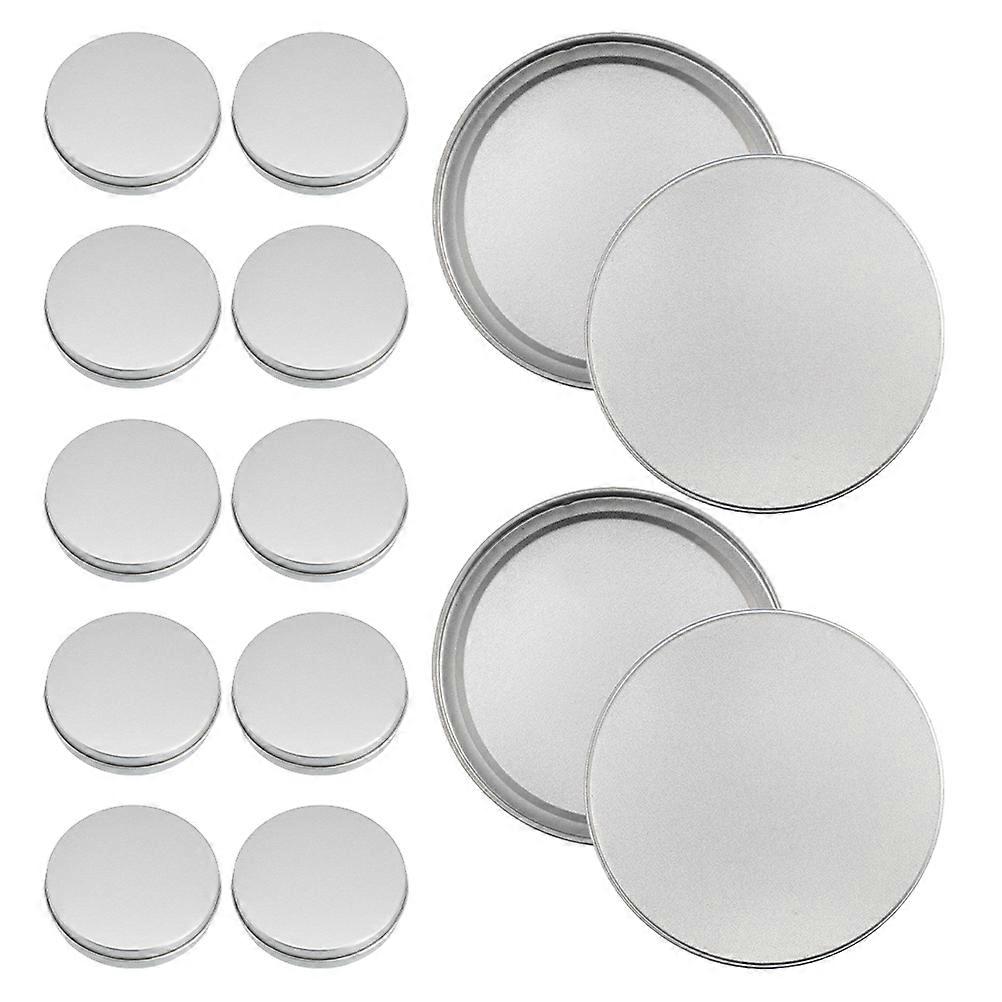 DIY Candy Game Mold Packaging Round 12Pcs Metal Containers For Gift Giving Storage Simple Design Tin Tins