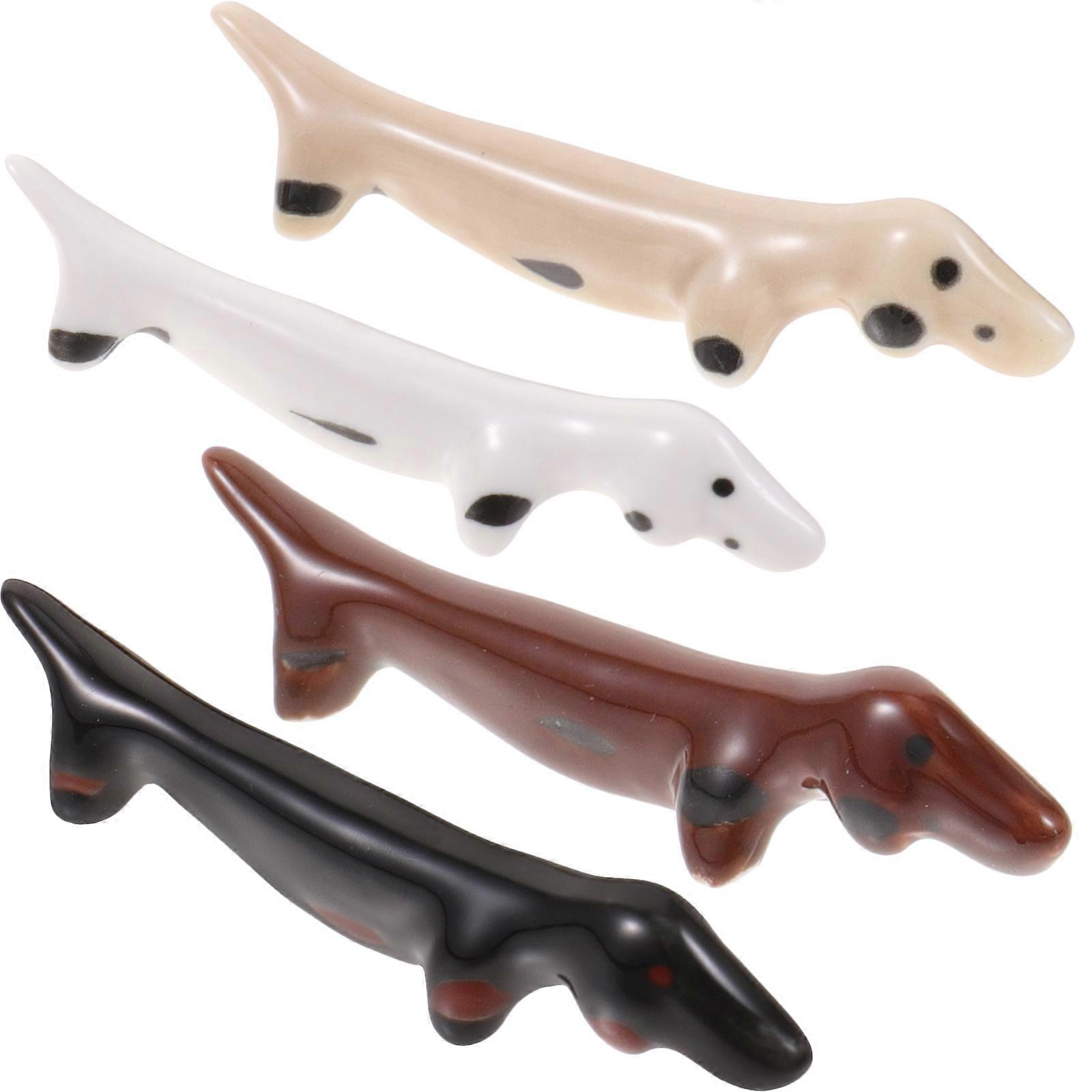 Chopstick Holder 8 Pcs Design Cartoon Dog Shape Dining Table Home Use Storage Holder