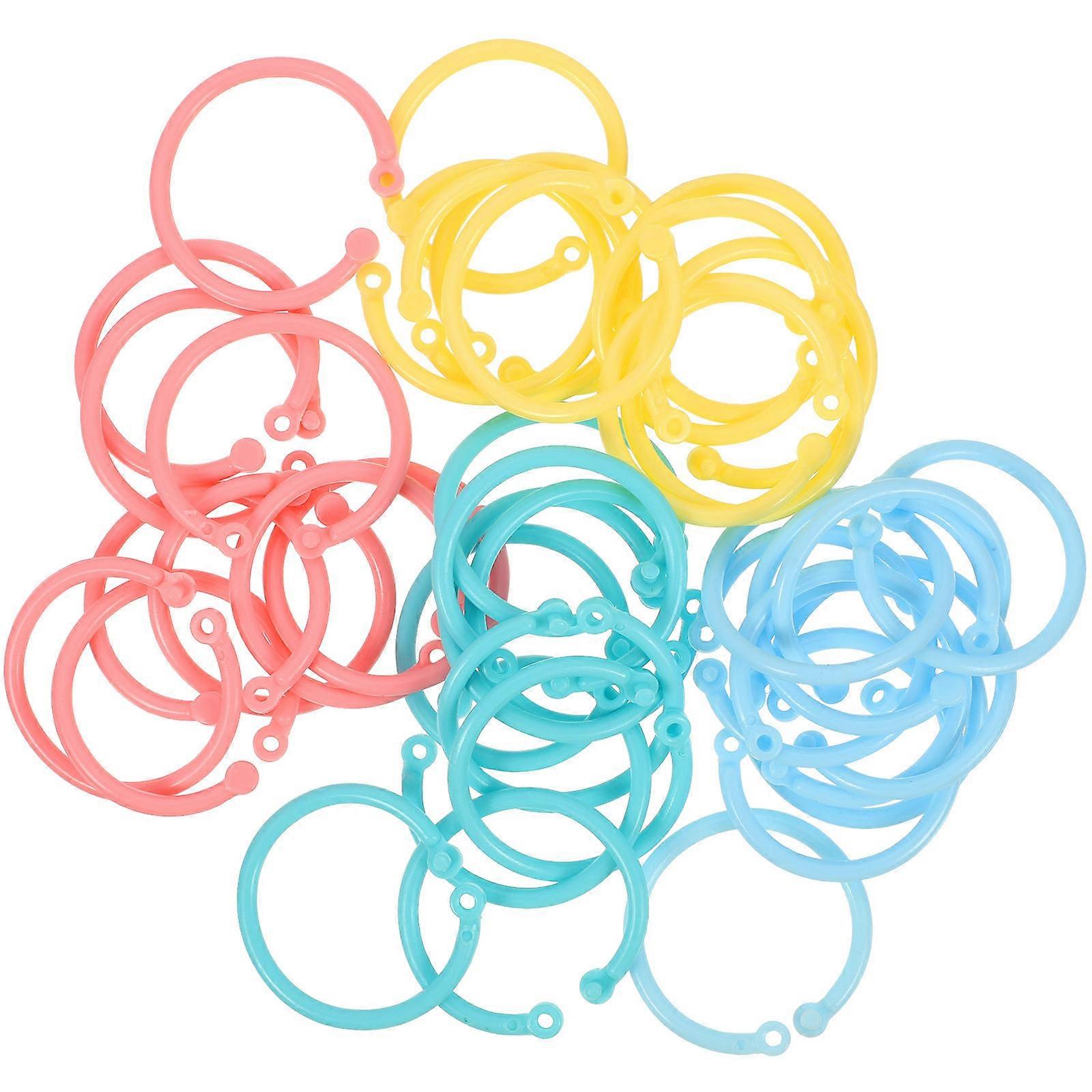 Plastic Single Rings Binder Loose Leaf Rings for Multi Use 320Pcs