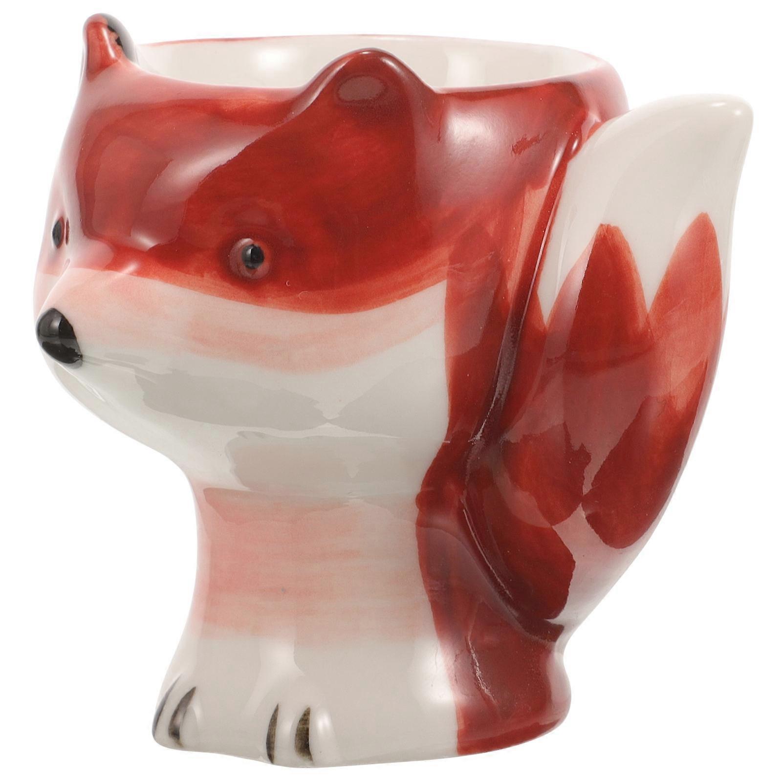 Cartoon Egg Rack Desktop Holder for Easter and Kitchen Use Made of Multi Colored Ceramic 1Pack