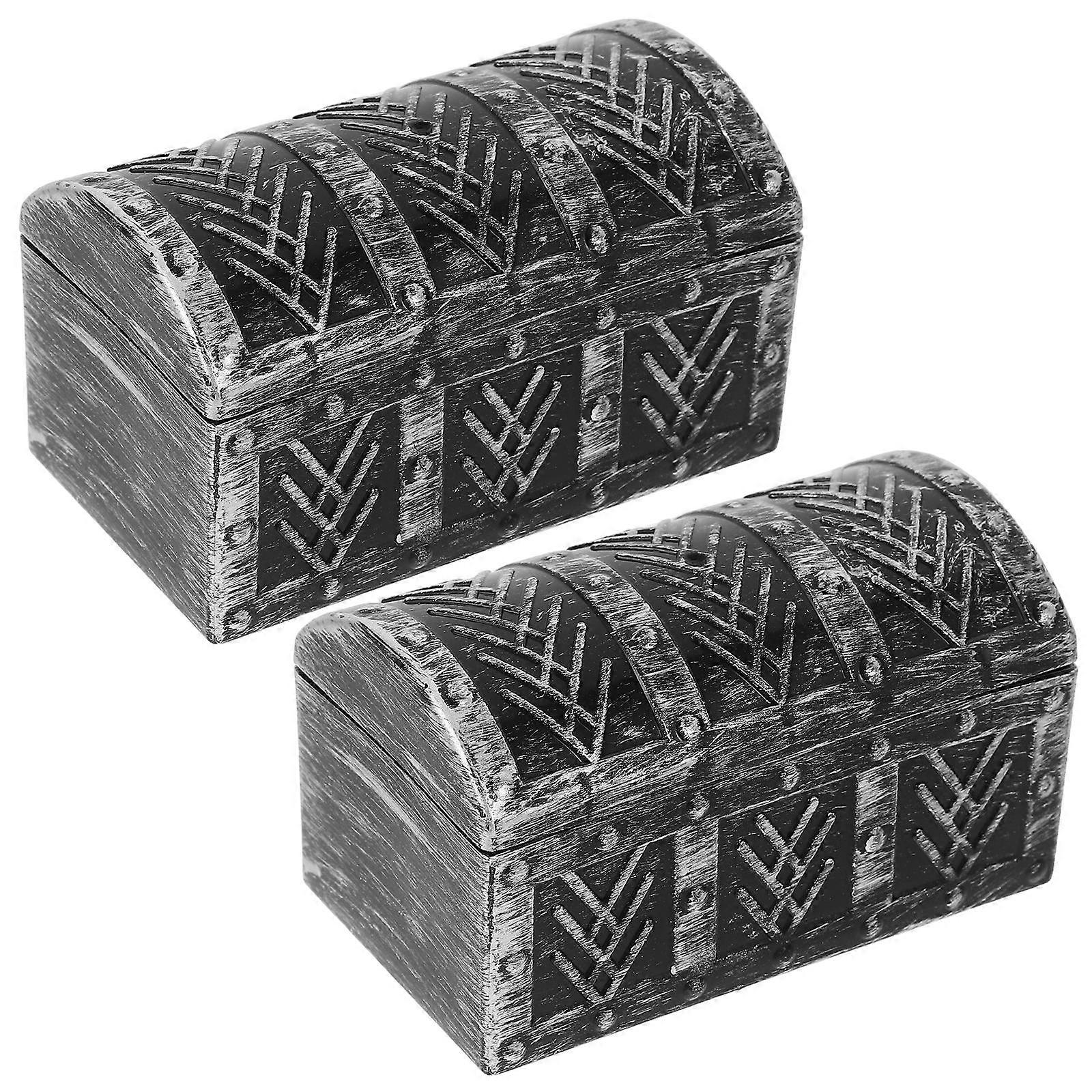 Plastic Storage Box Keepsake Box for Storage 10Pcs Black