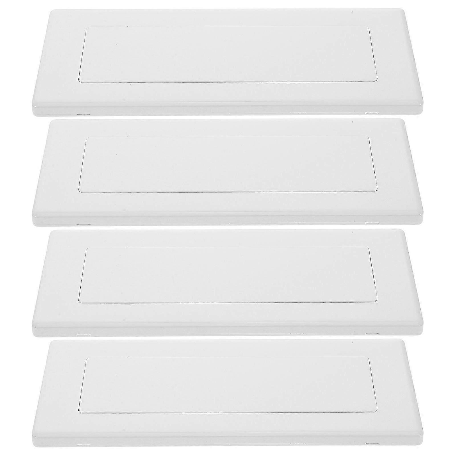 Junction Box Covers Wall Plate Plastic Electrical Outlet Concealment Commercial Installation Rectangular 4Pcs