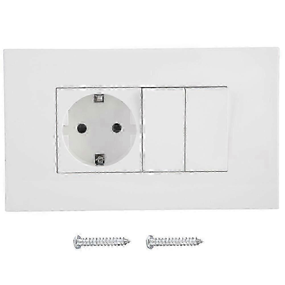 Single Outlet Wall Mounted Plug Adapter Socket with Double Switch(GB Plug)