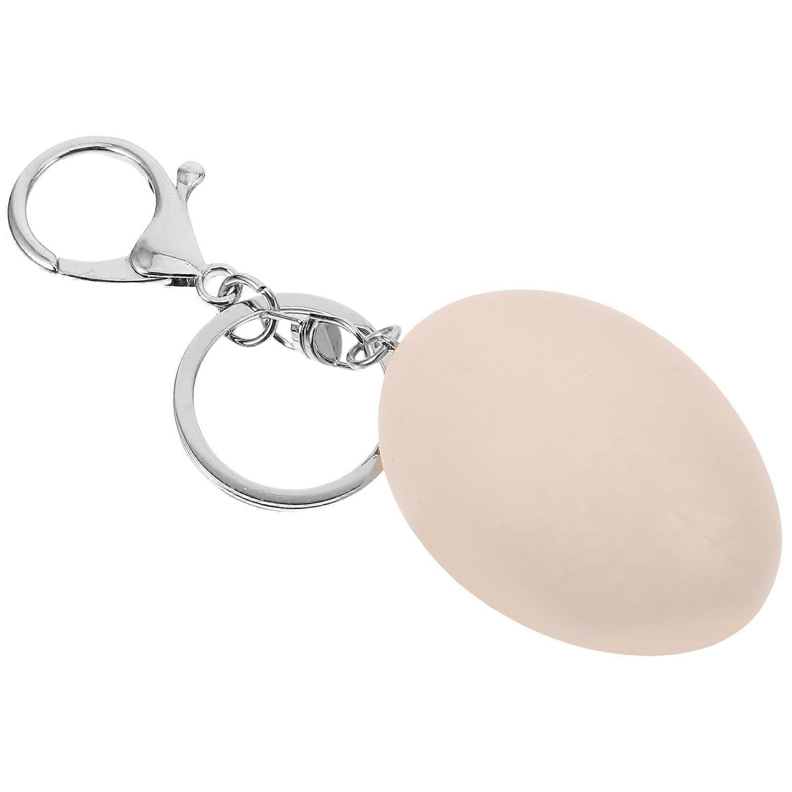 Egg Keychain Ornament for Keys 4Pcs Multi Color Sturdy PVC Key Holder Charm
