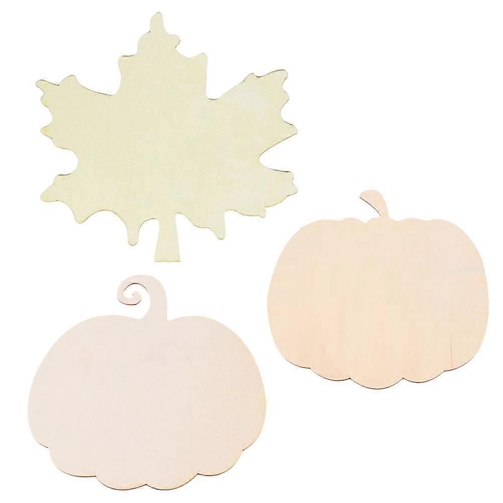 Assorted Color Wooden Chips Ideal For Handicraft Creation Children Thanksgiving 26.5X24CM 6Pcs