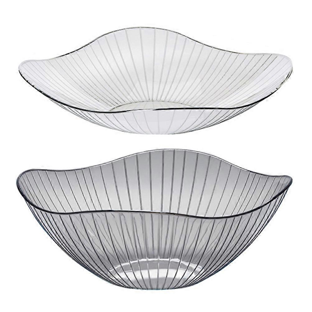 Portable Snack Plate for Storage 2Pcs Grey Creative Snack Storage Tray