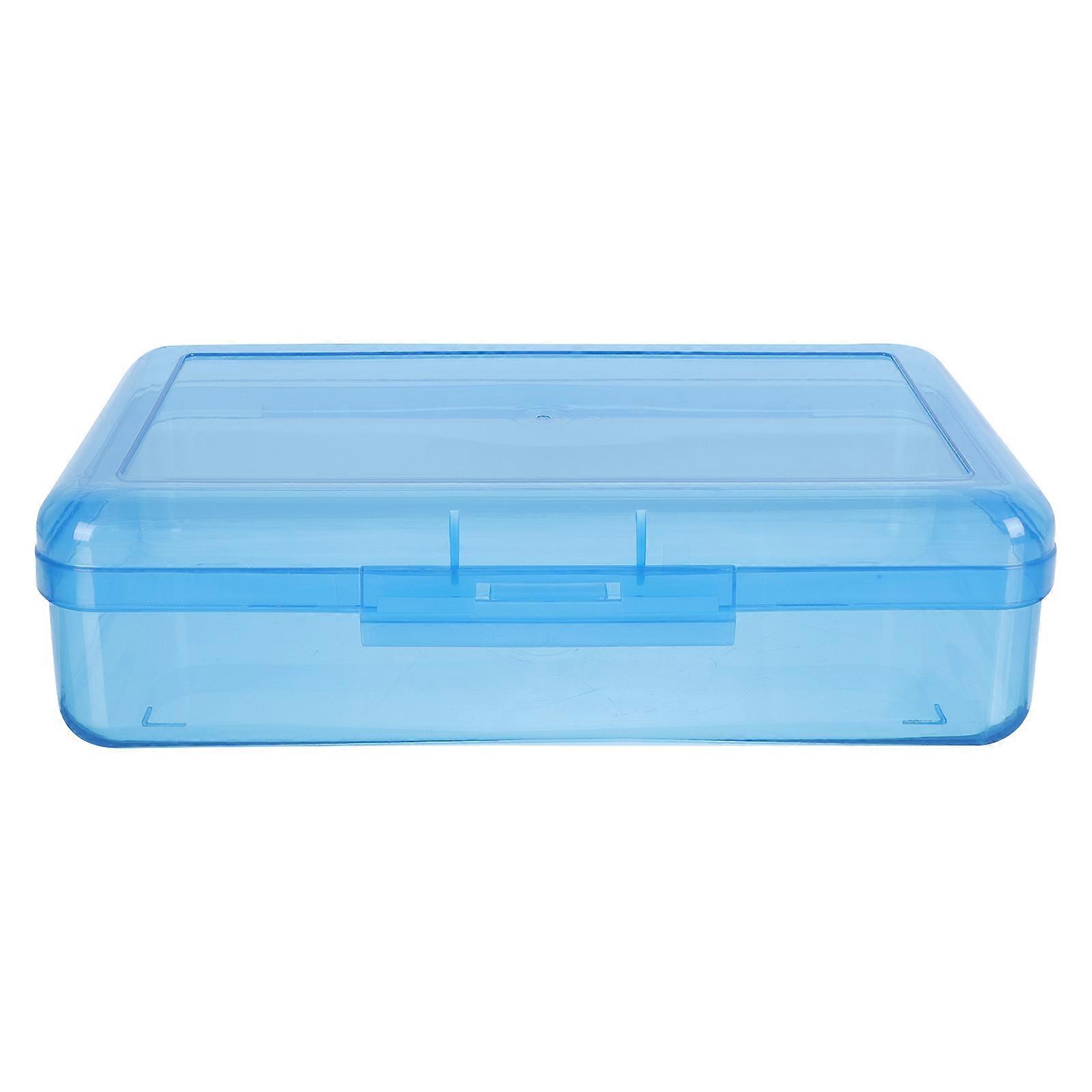Stackable Plastic Pencil Case for School Use in Blue Color 4Pcs
