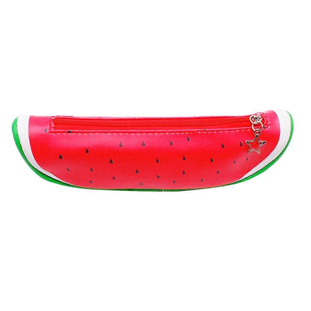 Watermelon Shape Pencil Case For Children Everyday Use With Capacity 21x6.5x4.5cm 1Pack Stationery Storage