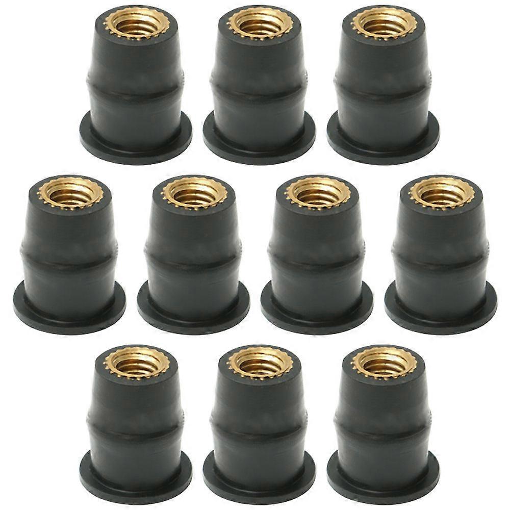 Durable Rubber Well Nuts Motorcycle Windscreen Nuts for Motorcycle 10Pcs