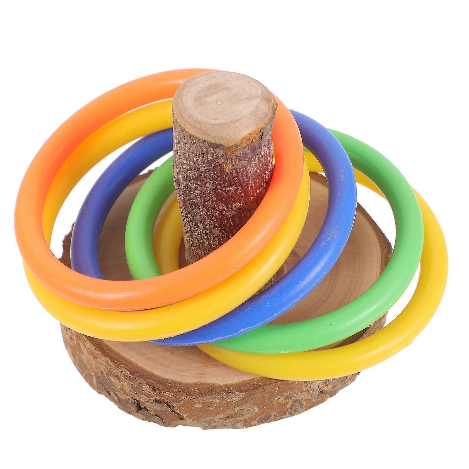 Parakeet Intelligence Toy Bird Ring Educational Toy for Training 5Sets