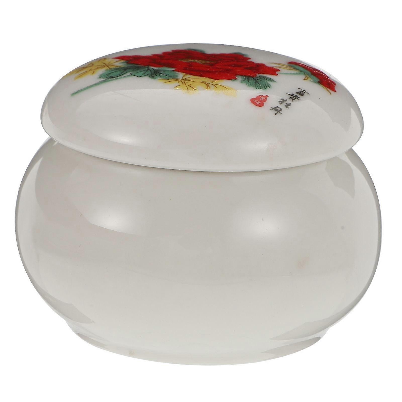 Facial Cream Jar Ceramic Tea Storage Jar for People Use 2Pcs