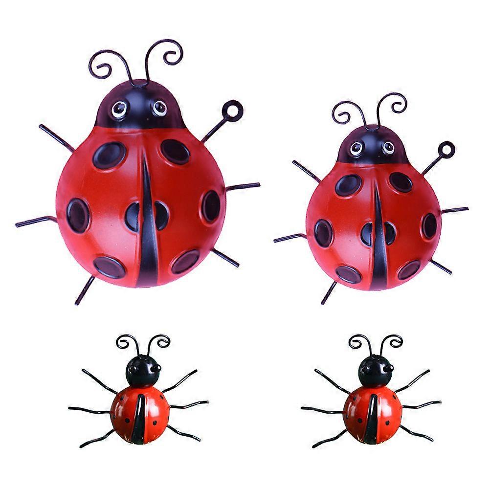 Ladybug Decoration Iron Wall Hanging Art for Home 8Pcs Set