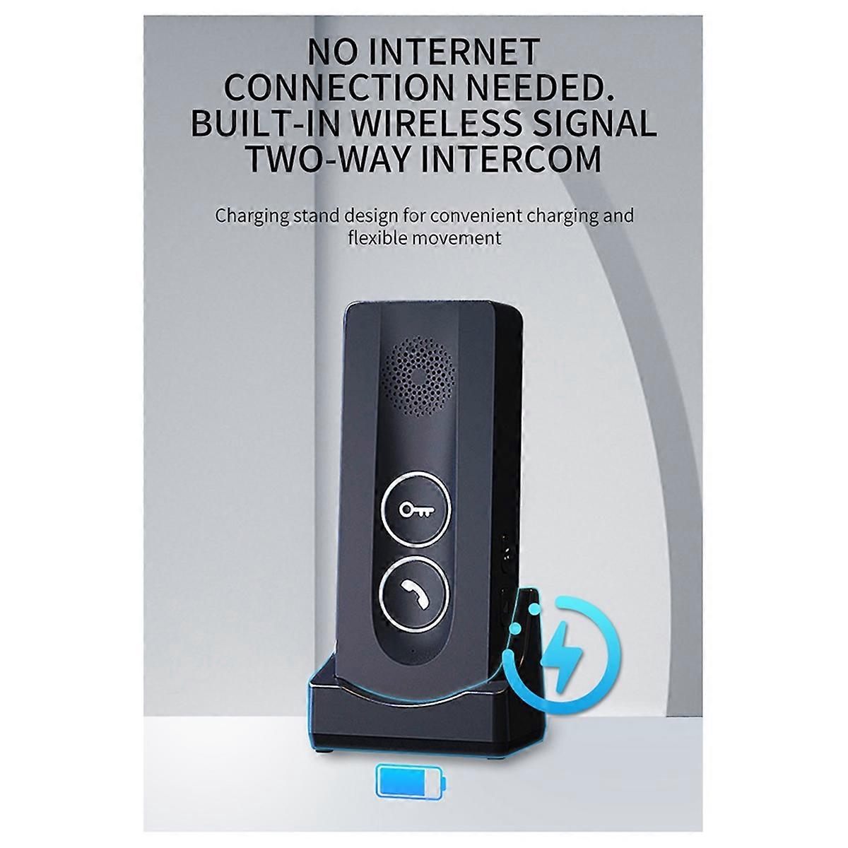 New 800M Long Distance Outdoor Doorbell Wireless Intercom Door Phone Unlocking Two-Way Intercom 433MHz B