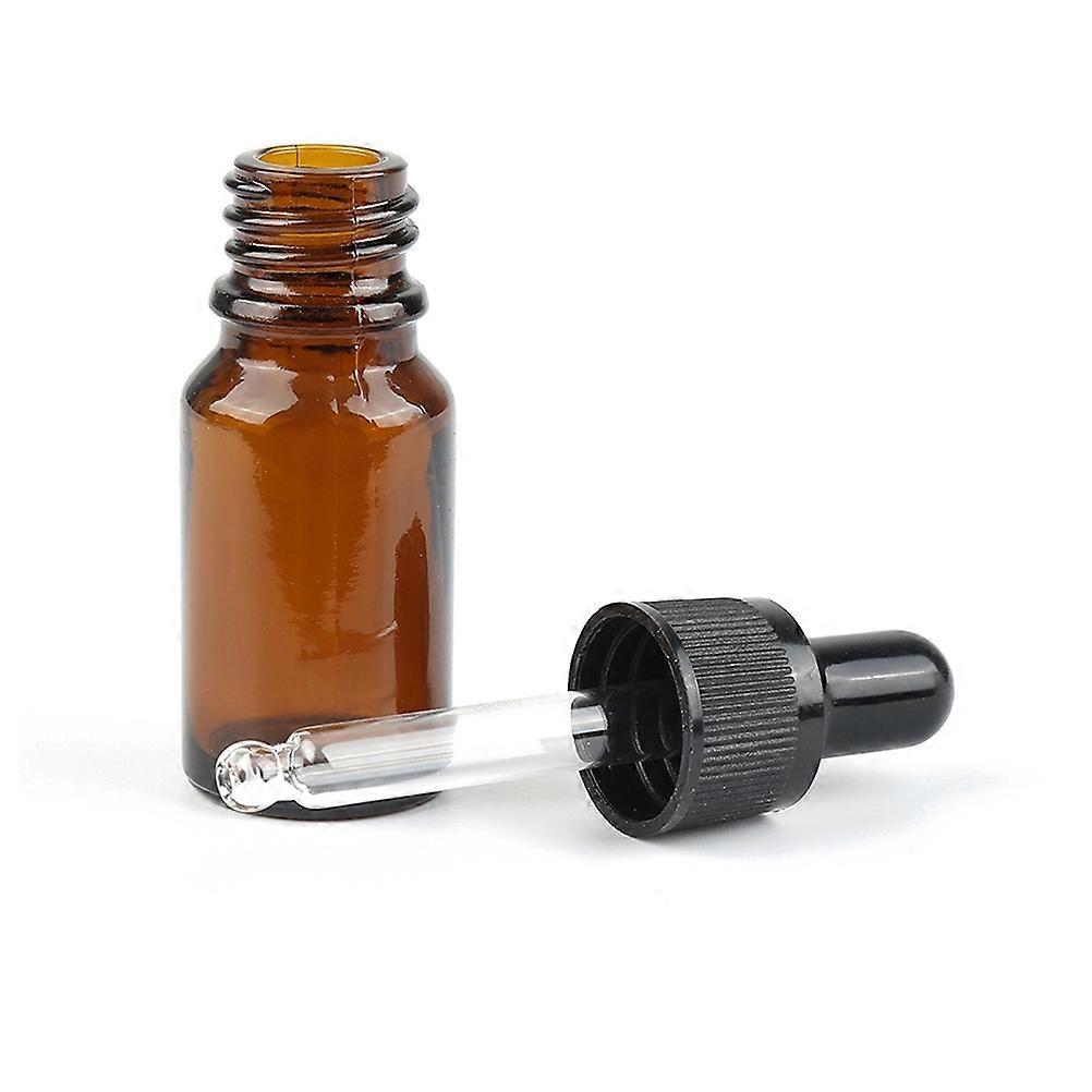 Empty Bottle with Dropper for Essential Oil Application 5Pack Brown