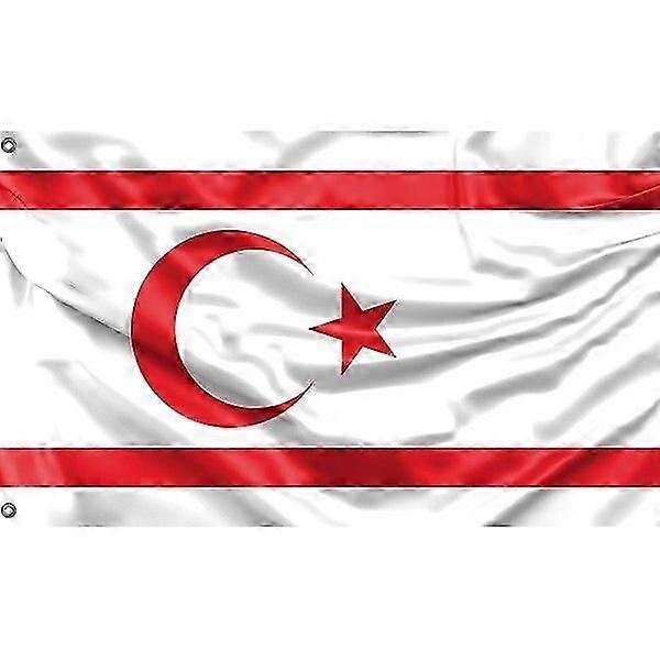 Drapeau de Chypre du Nord | Design unique, 3 x 5 pi / 90 x 150 cm4 x 6 pi/120 x 180 cm TTQ1344