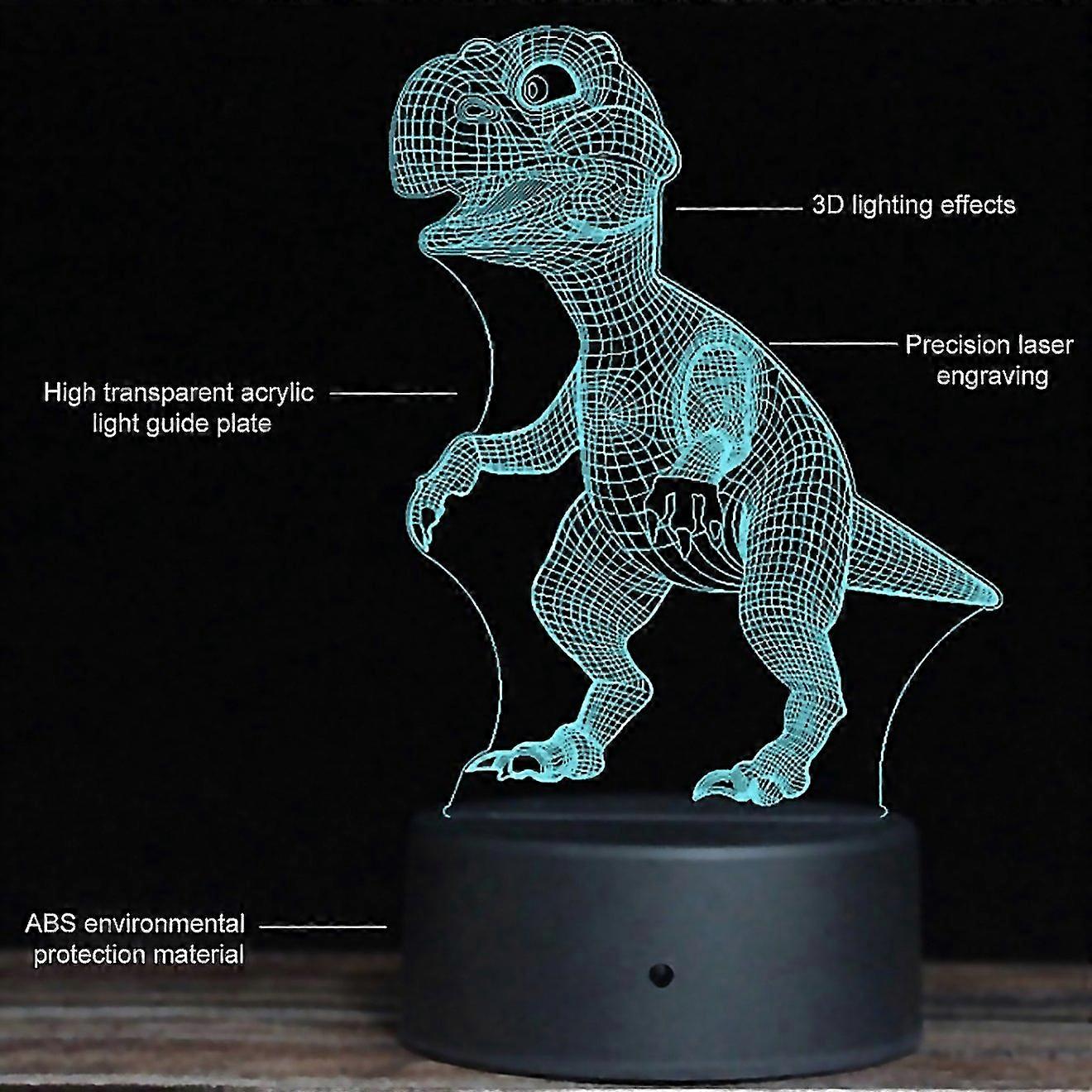 For Crack Base Creative 3d Colorful Led Decorative Night Light Touch Version