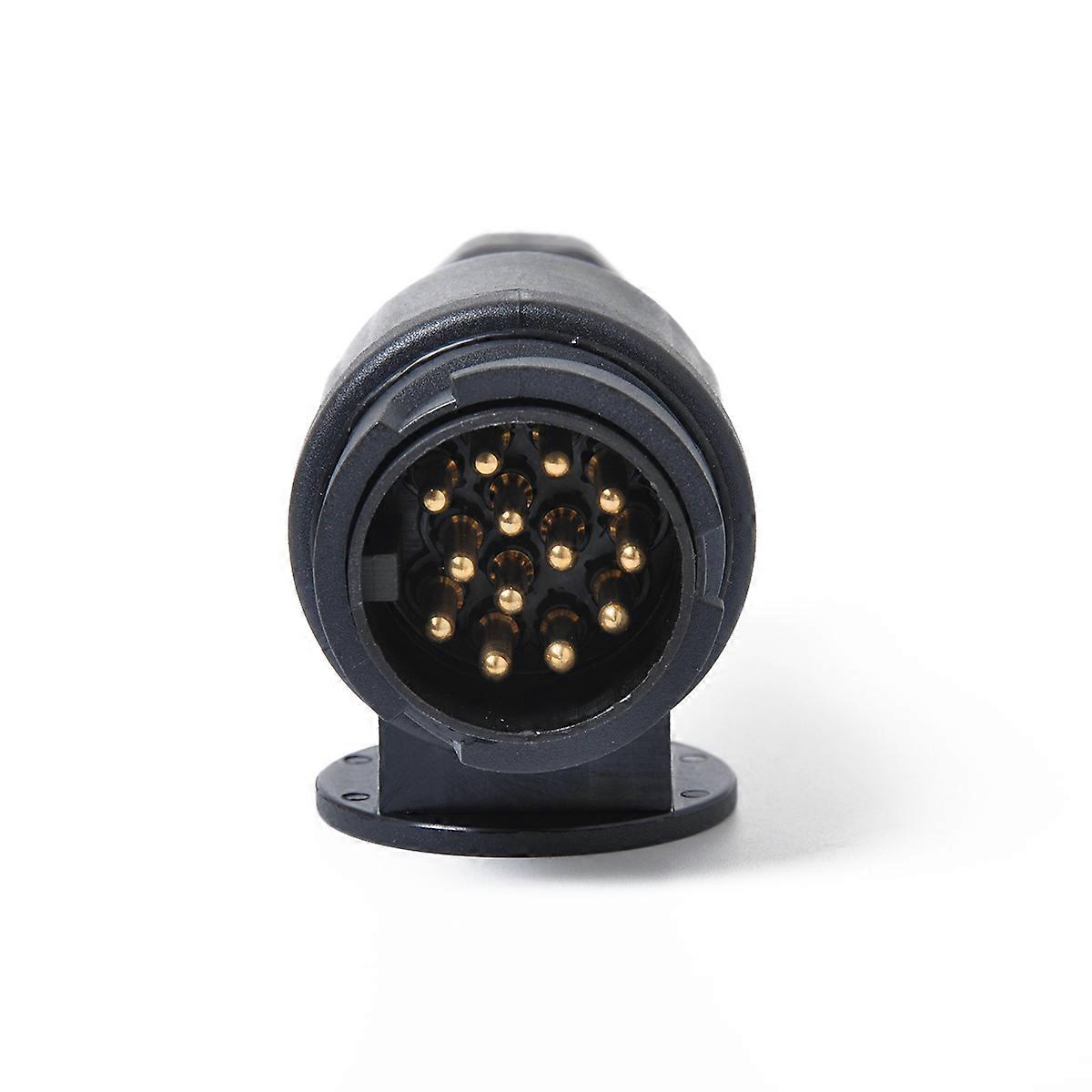 Waterproof Truck Cable Plug Trailer Connector Plug 2Pcs Adapter Black