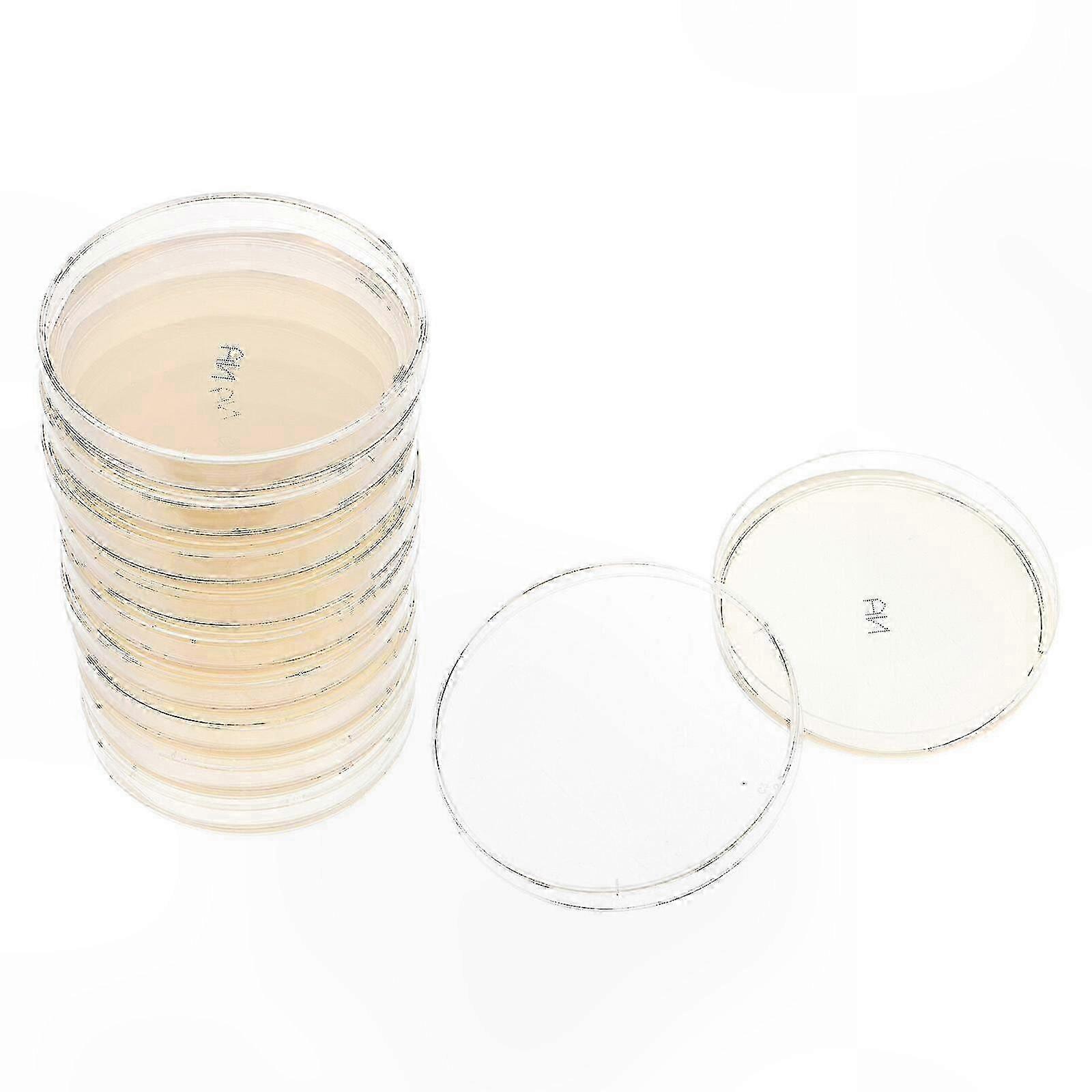 10 Pack Pre-Poured Agar Plates with Nutrient Medium for Microbiology Culturing