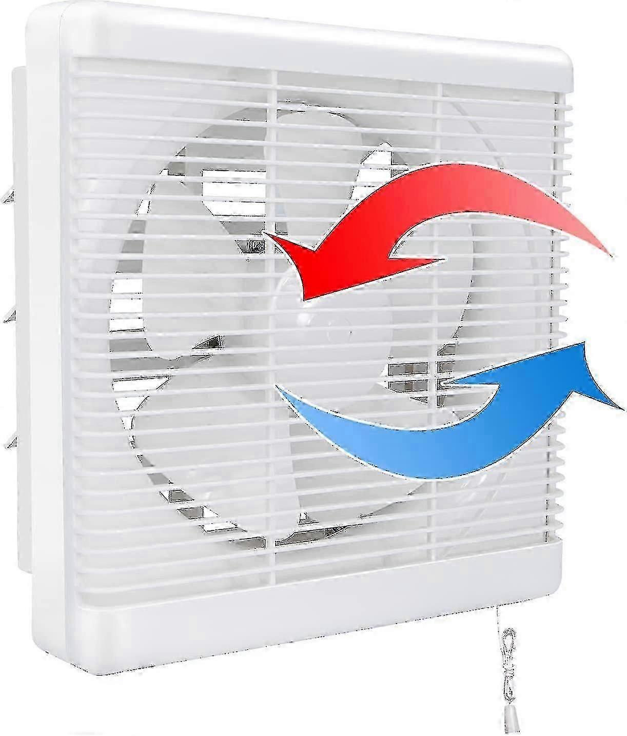 Abluftventilator 200m/h 25W, Zwei-Wege-Reversibler Wandventilator Luftabzug Leise Lüftung für Bathr