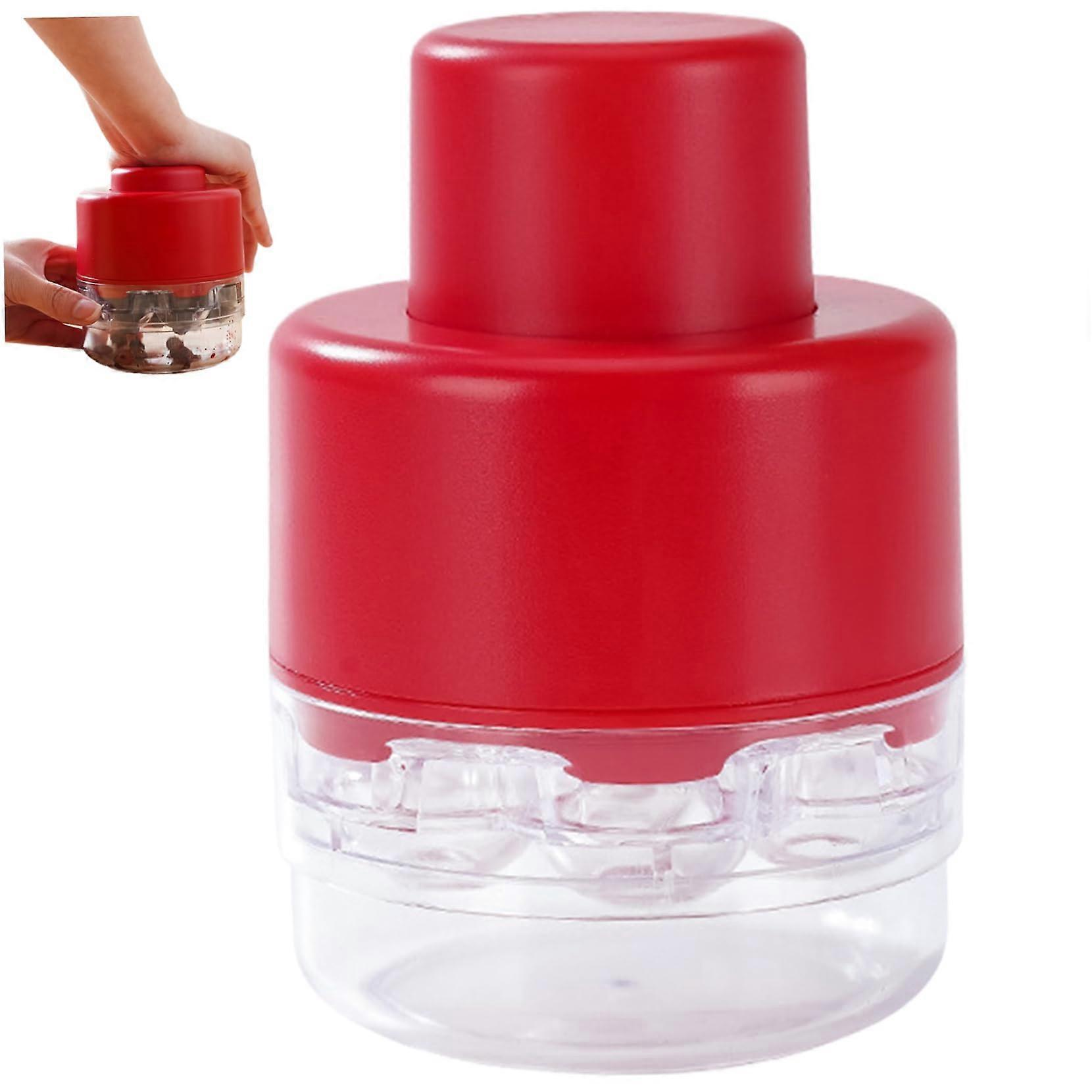 Cherry Pitter Tool TimeSaving 7Hole Capacity, Stone Catcher, PushDown Design, Detachable Cherry Stoner For Kitchen