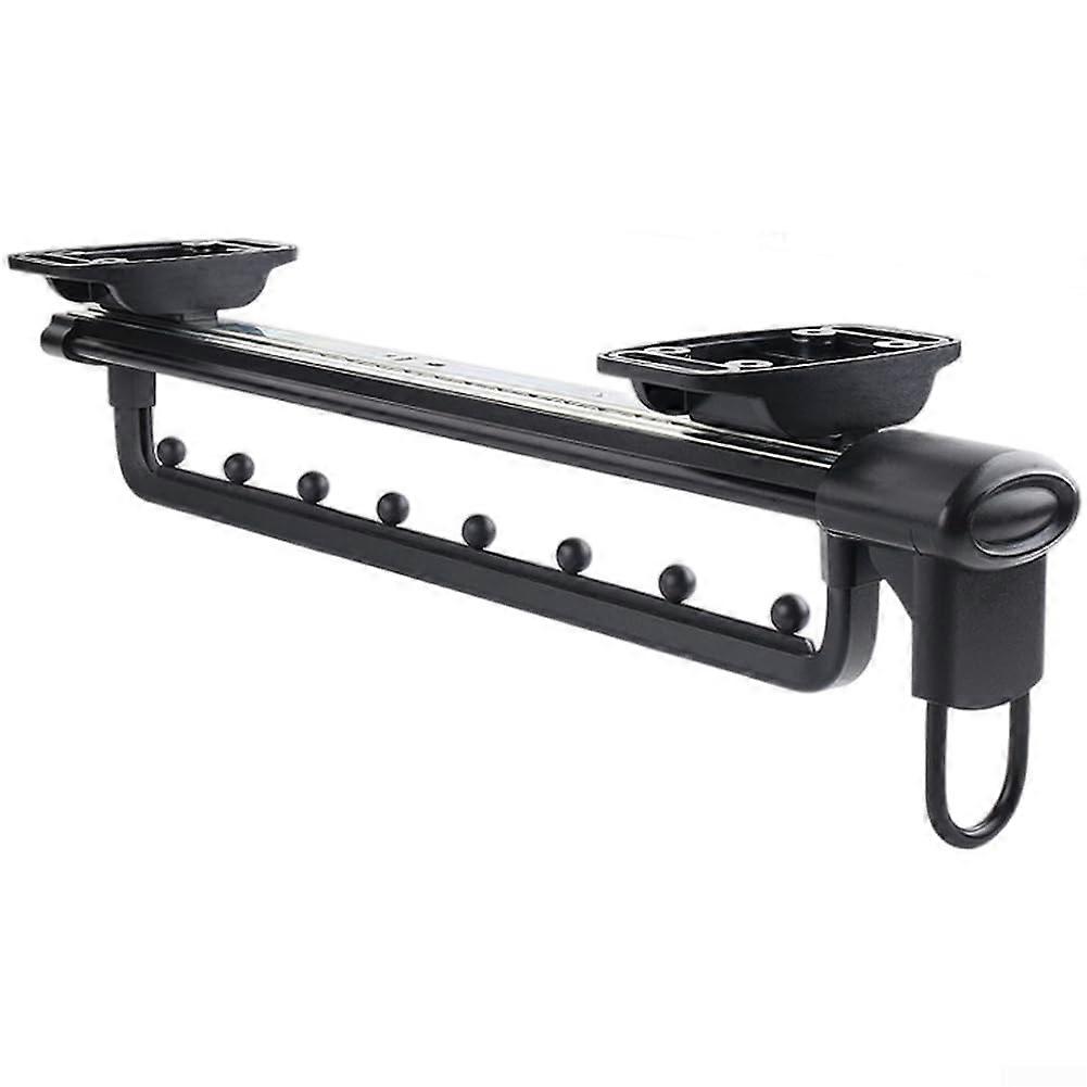 Retractable Pants Rack for Wardrobe Mounted Slide Rail Organizer With Silent Damping Aluminum Alloy ABS Model E