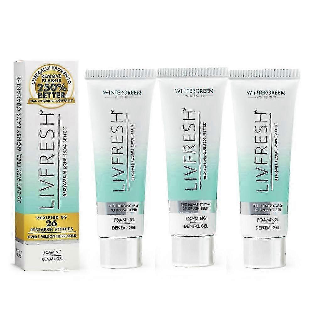 suitable for 1/2/3PCS Livfresh Toothpaste Gel, Clinically Proven To Remove Plaque 250% Better-jc
