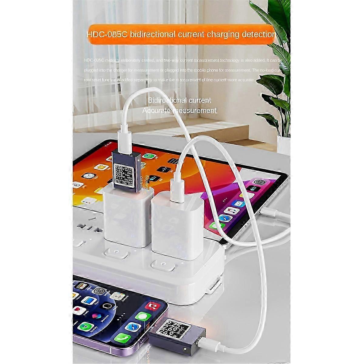 HiDance Type-C Tester HDC-085C DC 4.5-50V 0-12A PD3.1 Multi-Function Digital Display Tester DC Volta