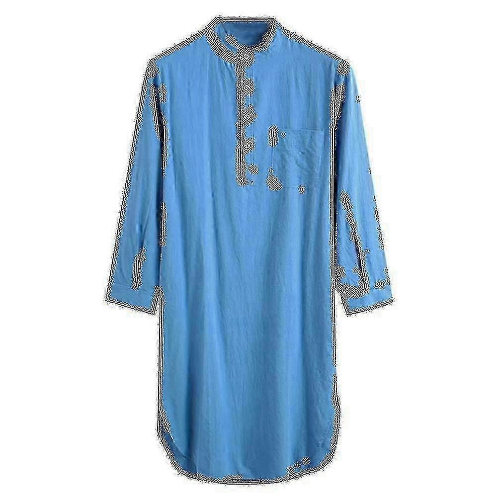 Erkek için Sleepshirt Pamuklu Gece Gömleği