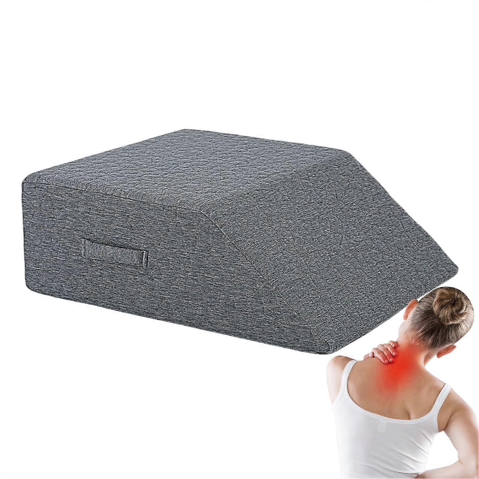 Leg Elevating Pillow Leg Rest Wedge Pillow Soft Breathable Fabric Foot Support Bed Wedge Dark Gray For Home Relaxation