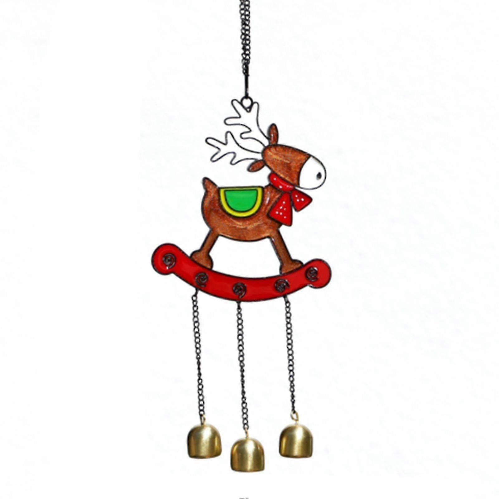 Χριστούγεννα στυλ διαδραστική κρεμαστή διακόσμηση μέταλλο αξιολάτρευτο χιονάνθρωπο σχήμα κρεμαστό άνεμο chime για το σπίτι