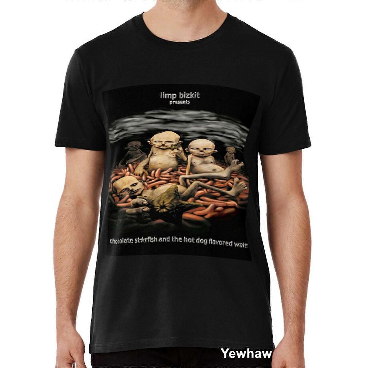 Camiseta de chocolate com estrela do mar e água com sabor de cachorro-quente