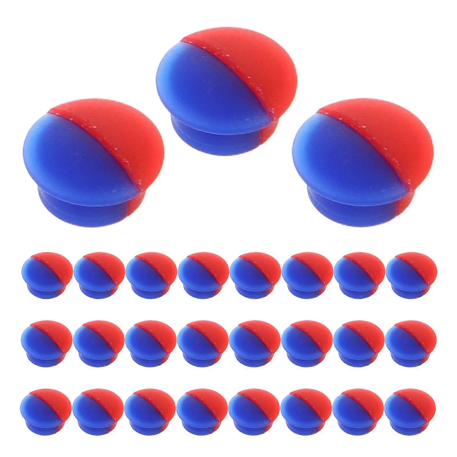 40pcs Hot And Cold Water Faucet Indicator: Red And Blue Temperature Sign Buttons Suitable For 6.7mm Holes Faucet Handle Accessories Replacement Parts 