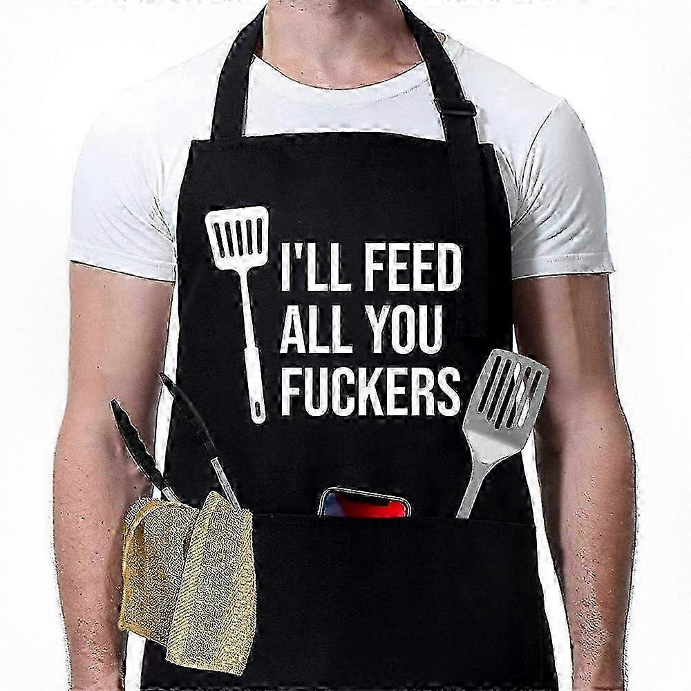 Adjustable Waterproof Bib Apron with 3 Pockets and Extra Long Ties for Cooking in the Kitchen, Thicker Design