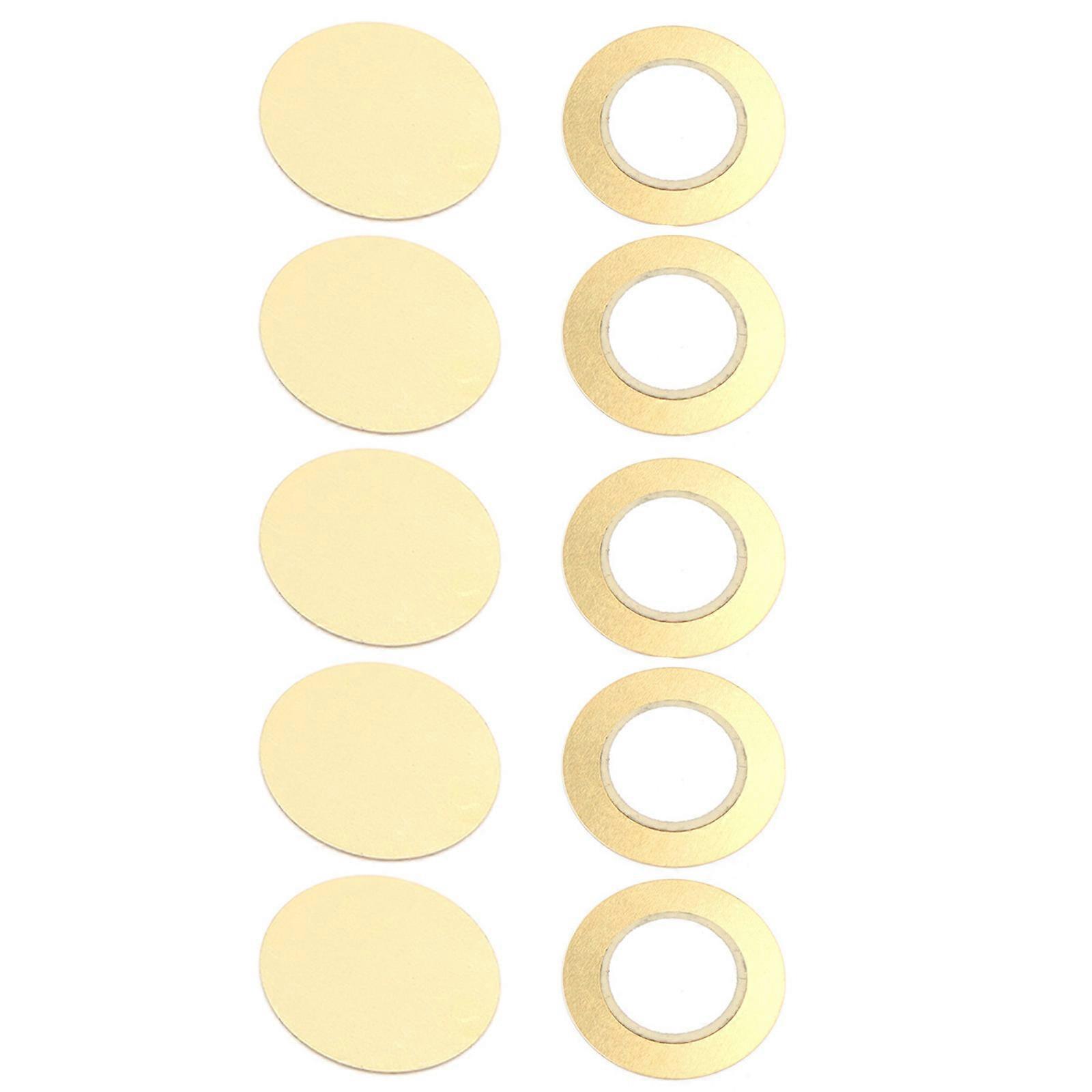 Set Of 10 27mm Piezo Disc Piezoelectric Buzzers Suitable For Sound Alerts In Toy And Gadgets Crafted From Copper&Ceramic Multicolor