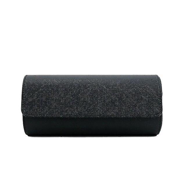 化粧品トイレタリーバッグPUレザーウォッチロールメンズウォッチホルダースライドインアウトオーガナイザーメンズ3スロットウォッチディスプレイ