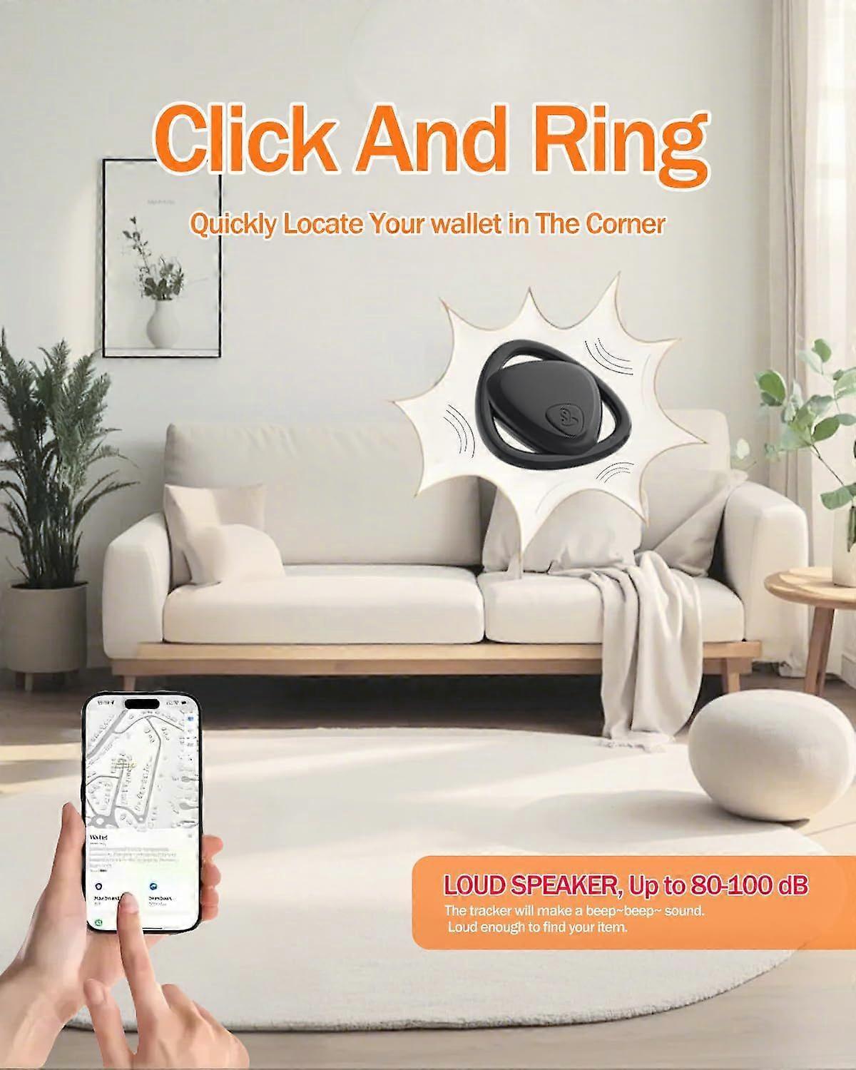 Bluetooth key finder and anti-loss tracker with GPS positioning function, suitable for keys, mobile phones, luggage, wallets, pets, bicycles, compatib