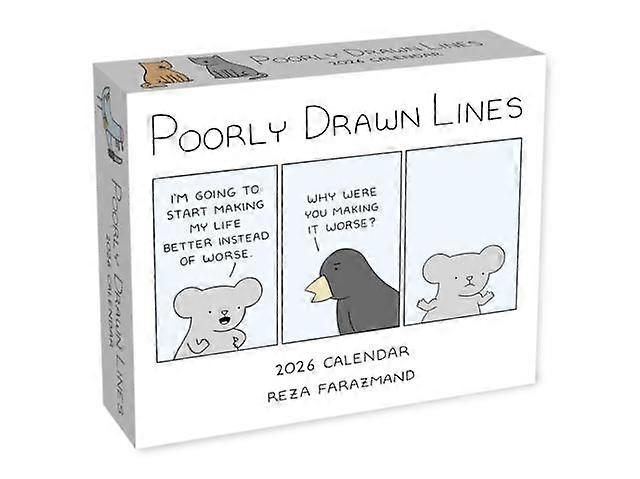 Poorly Drawn Lines 2026 Daytoday Calendar by Reza Farazmand Calendar Book
