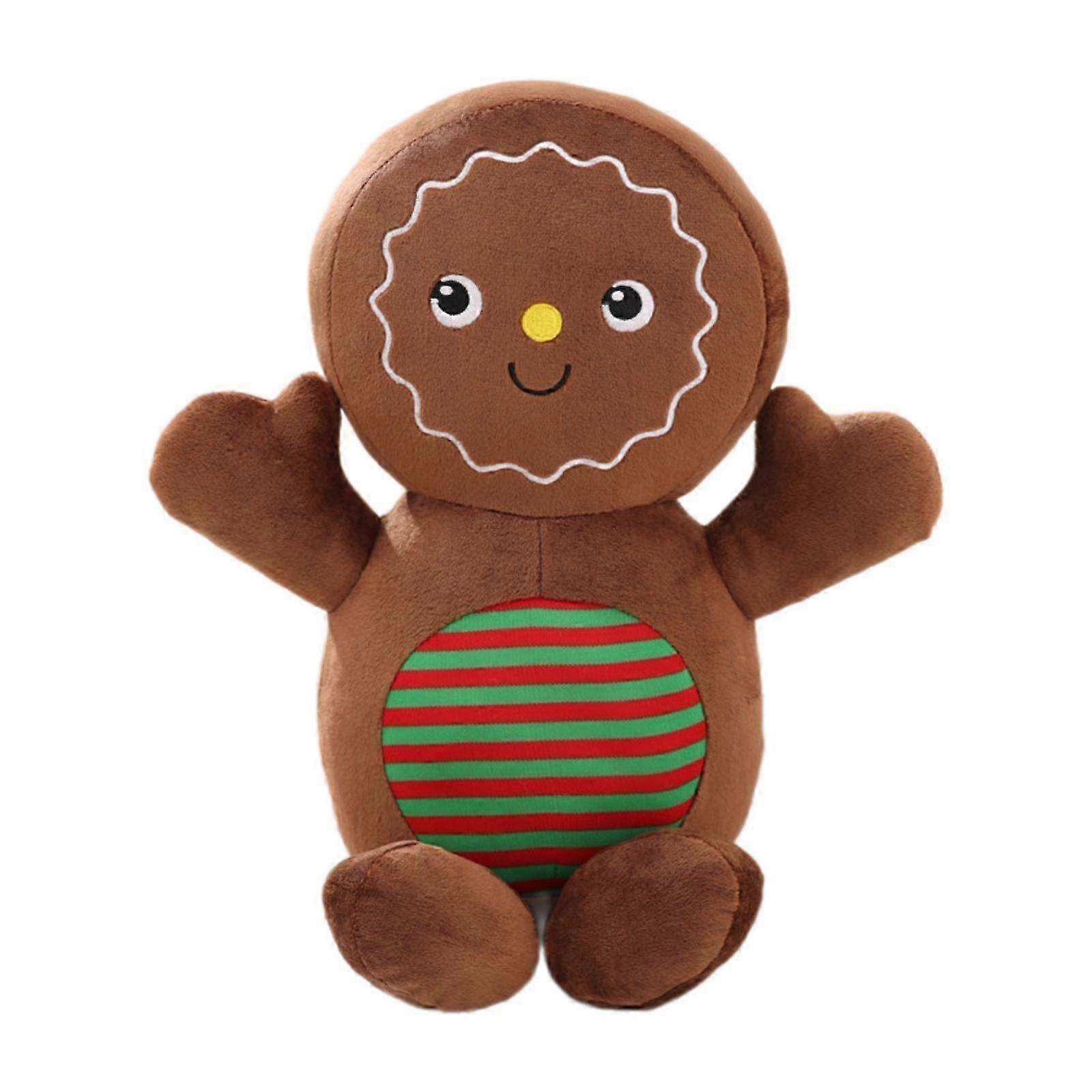 Festive Decor Pillows for Xmas - Plush Gingerbread Throw Accents