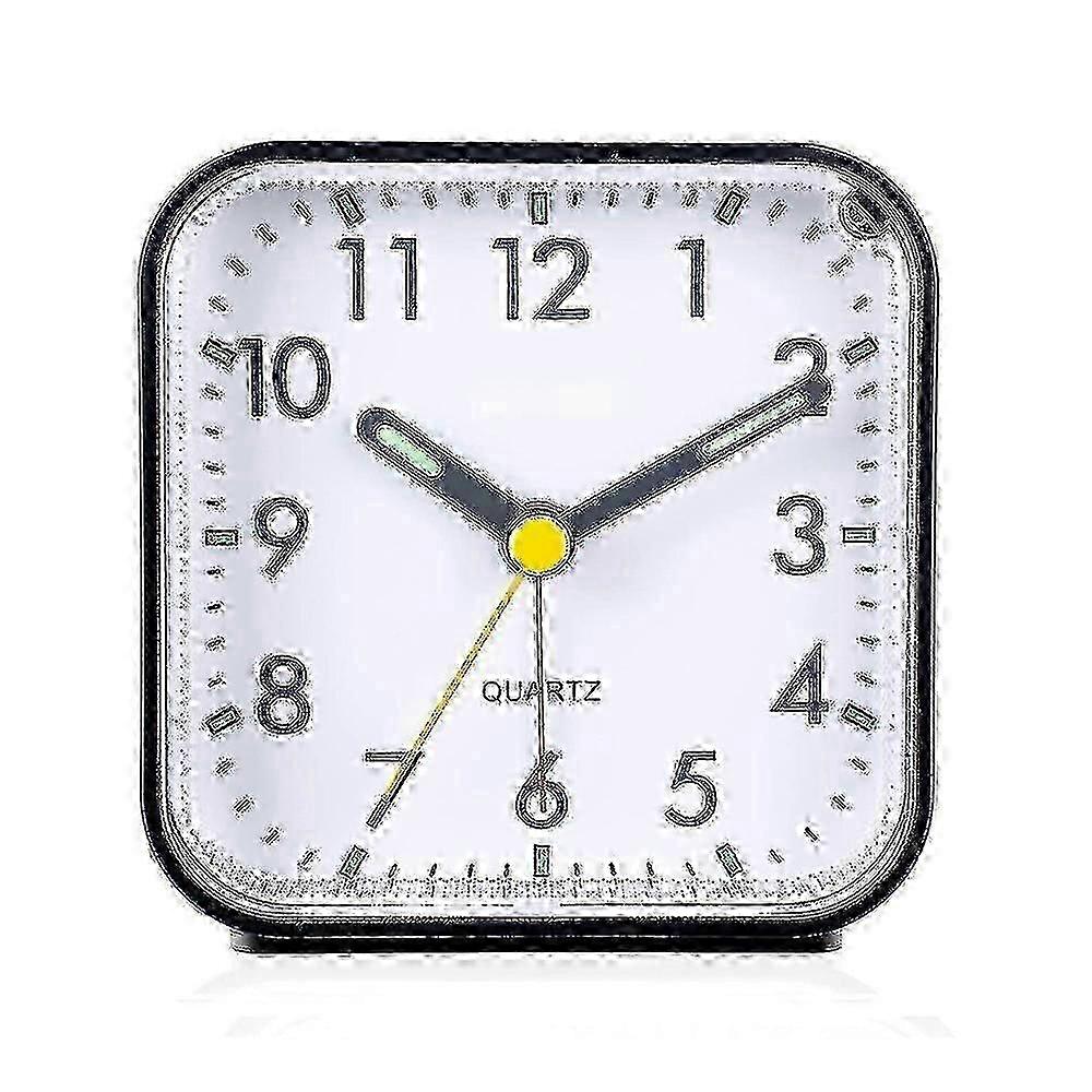 Silent Analog Alarm Clock Non Ticking, Battery Operated Snooze And Light Functions