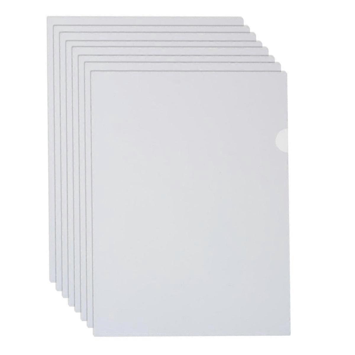 30 Pack Clear Document Folder, A4/Letter Size Plastic File Pockets, Copy Safe