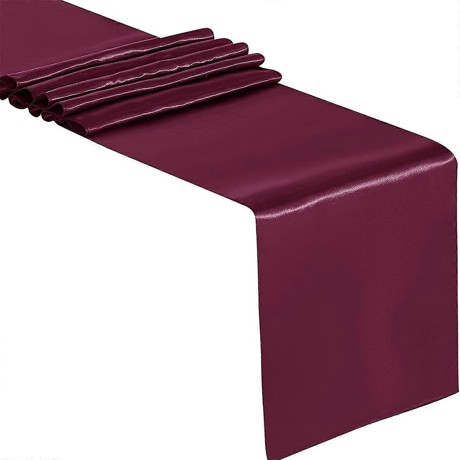 Smooth Satin Table Runner Solid Color 12x108 Inch for Wedding Party Graduation Decor