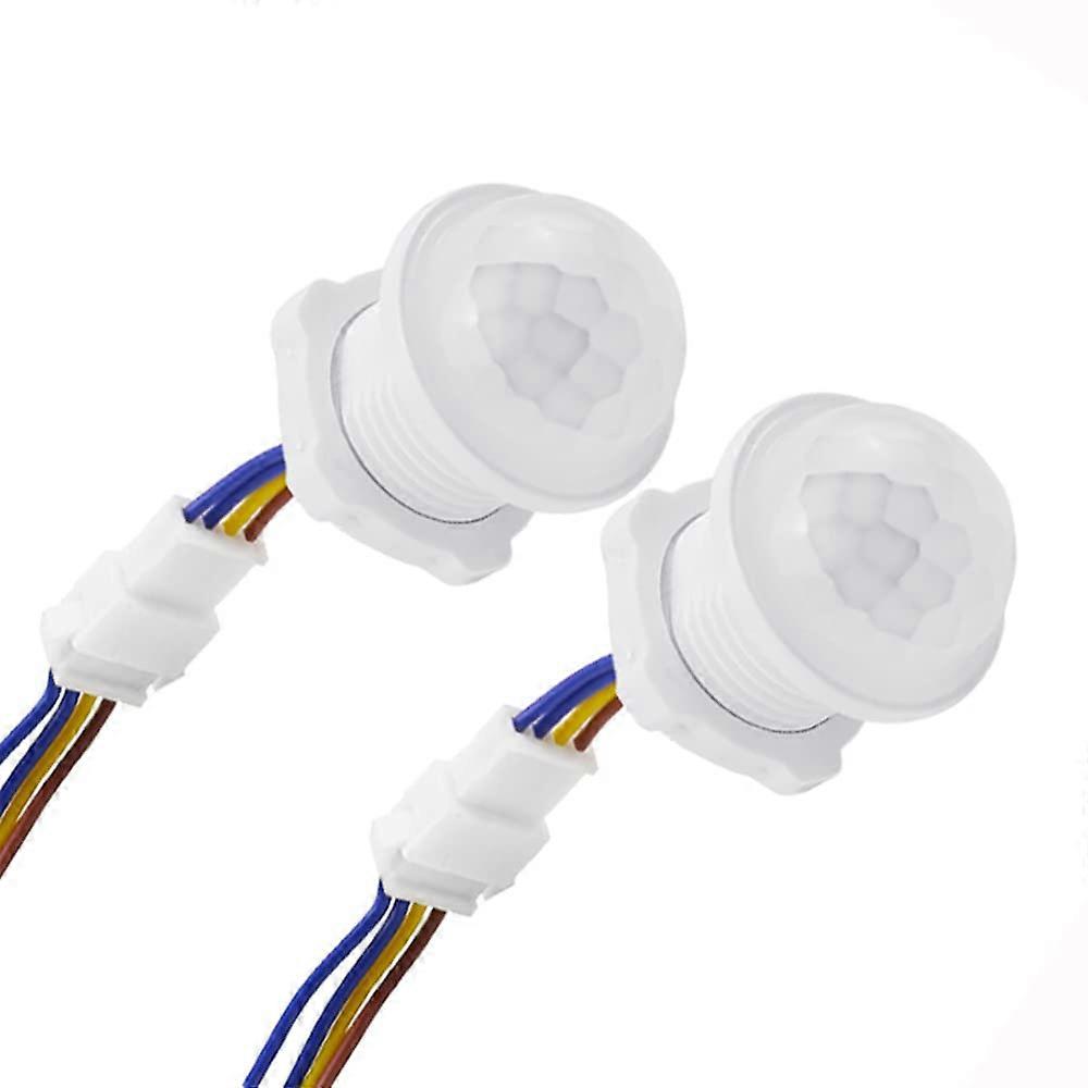 2Pack Motion Sensor Light Switch 100-240V 40W PIR Human Body Activated LED Sensors Home Smart Infrared Induction Detector Mini Wall Light Switch