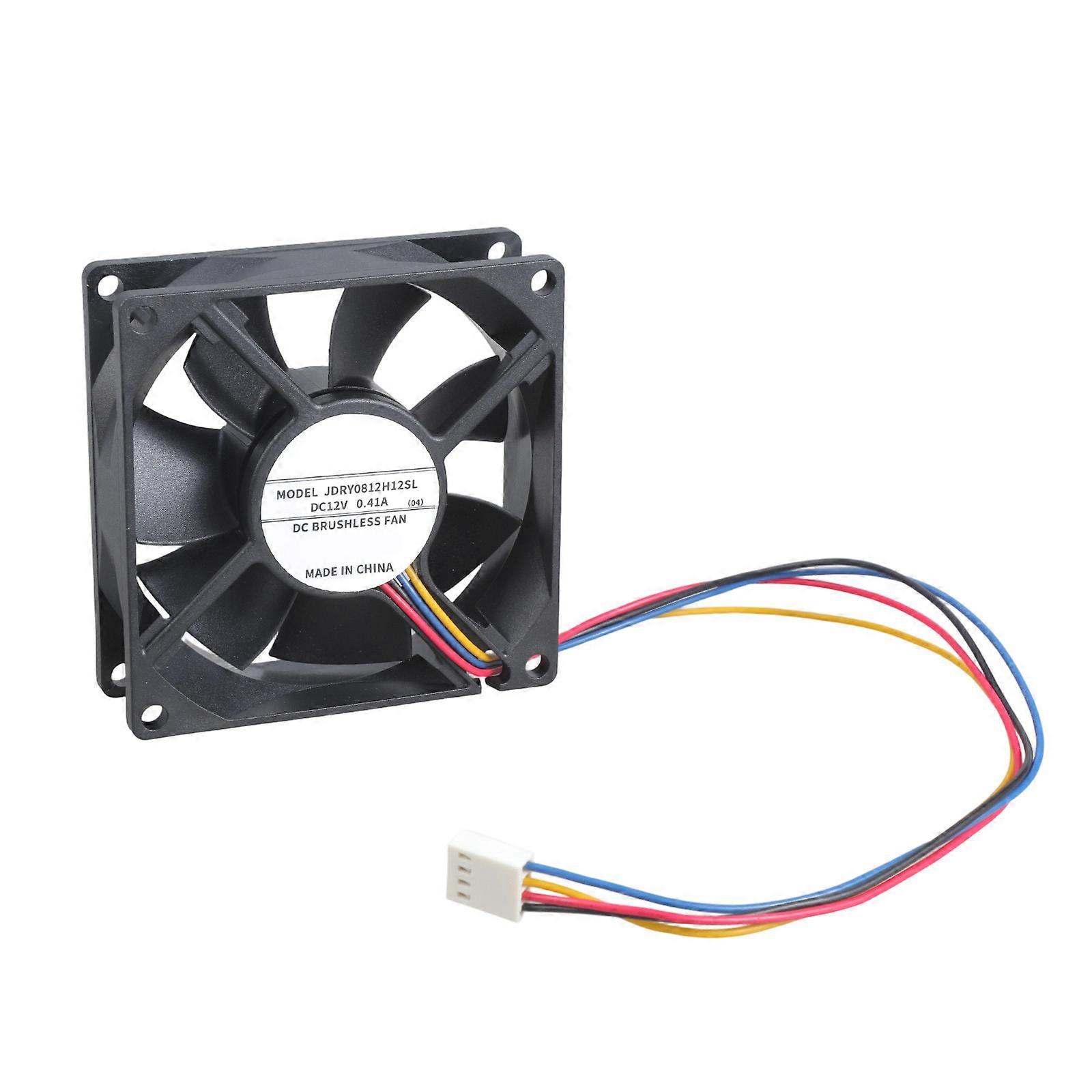 80mm 12V 0.41A 4Pin 3800RPM Chassis Cooling Fan CPU Heat Dissipation Cooling Fan for Computer Case Server Accessories Multicolor