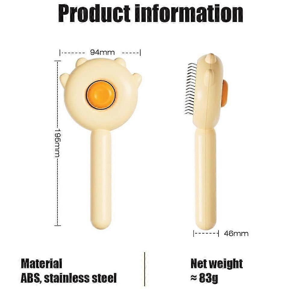 マジックペットコーム、猫用グルーミングブラシ、長毛・短毛猫・犬用ペットマッサージブラシ、子猫用セルフクリーニングスリッカーコーム