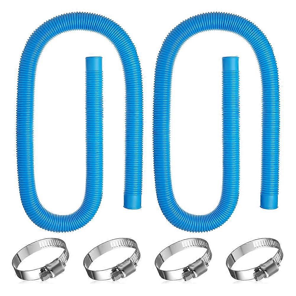 2 Pack Pool Hoses for Above Ground Pools, 1.5In Diameter 59In Long Filter Pump Hose Compatible with Pump Model 607, 637