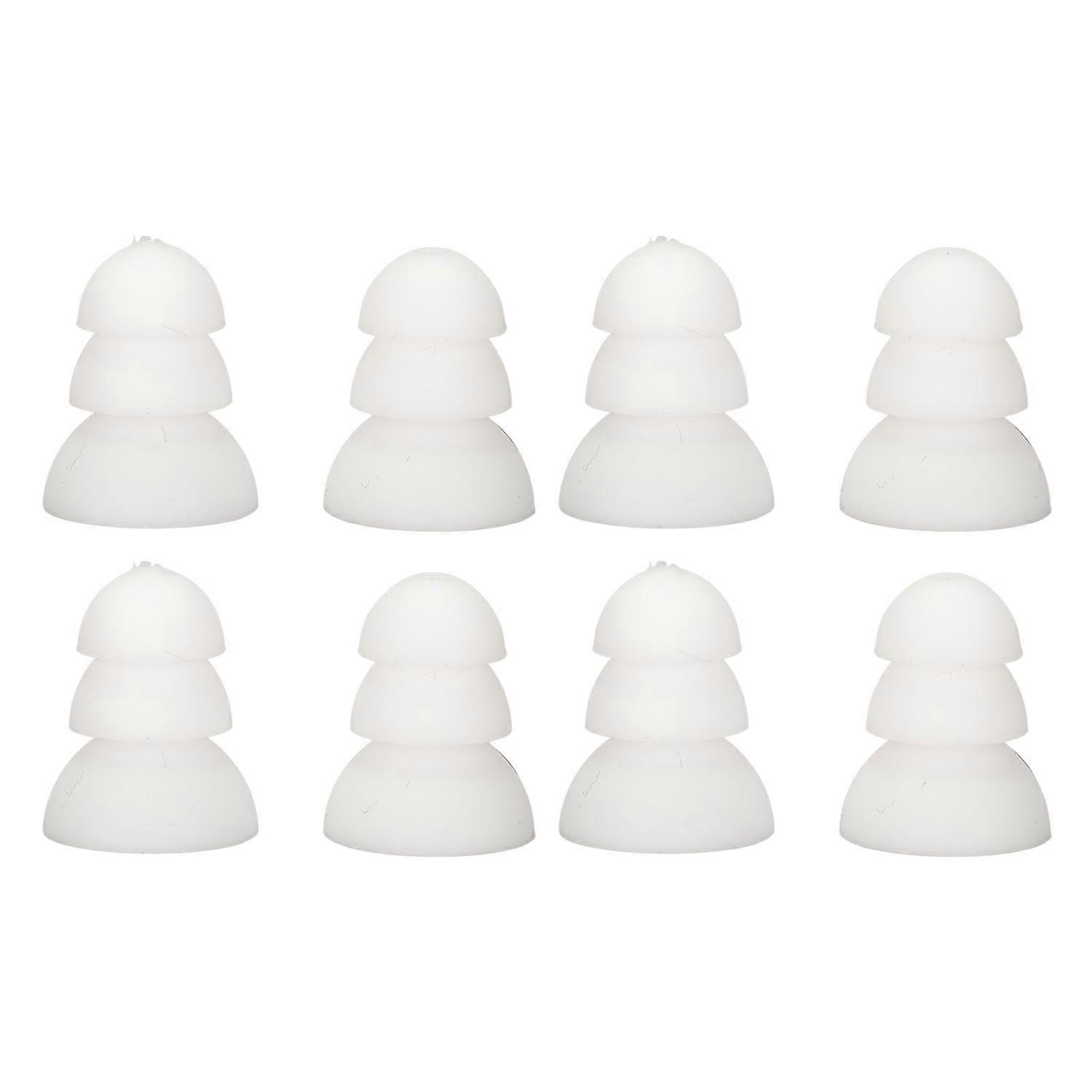 8pcs Hearing Aid Ear Tips 3 Layer Soft Silicone Replacement BTE ITE Pocket Hearing Aids Earplug Dome