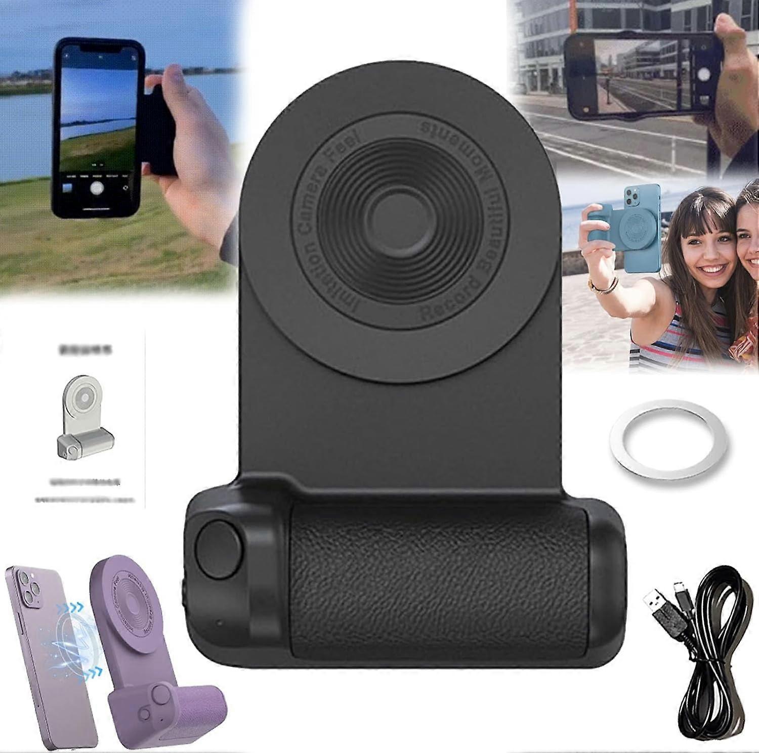 Photoklick Camera Grip with Magnetic Handle & Bluetooth, Compatible with Elevopro Vlogger Pro, Stabilizer with Wireless Charging